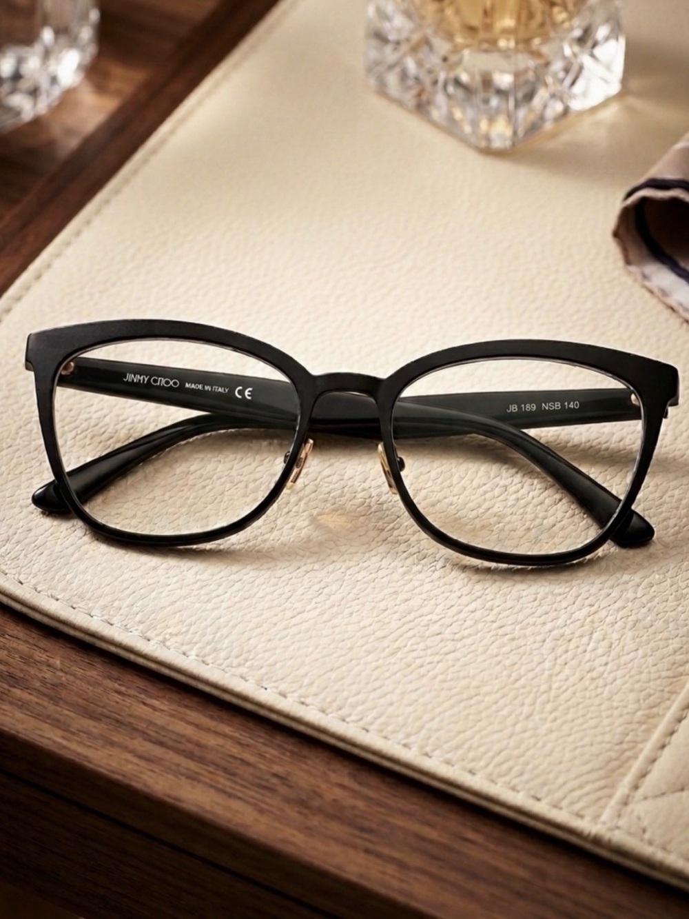 Jimmy Choo Black Cat-Eye Women's Eyeglasses
